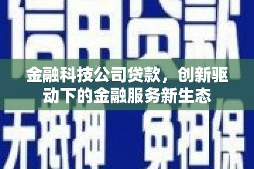 营口金融科技公司贷款，创新驱动下的金融服务新生态