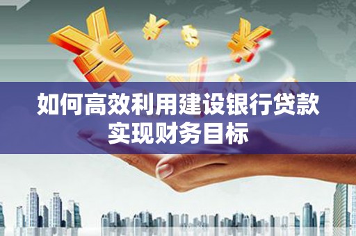 营口如何高效利用建设银行贷款实现财务目标