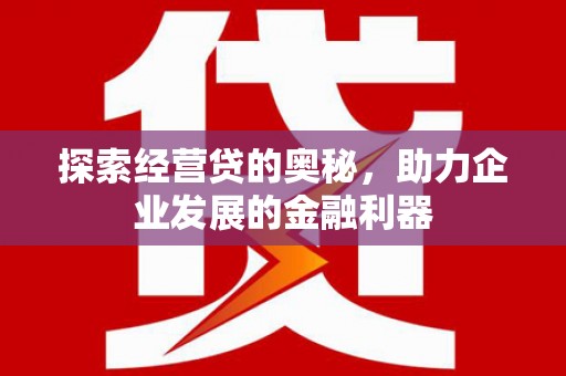 营口探索经营贷的奥秘，助力企业发展的金融利器