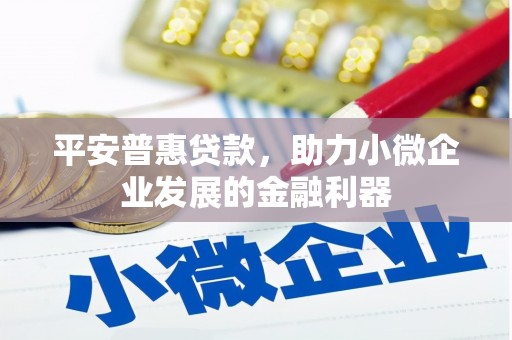 营口平安普惠贷款，助力小微企业发展的金融利器
