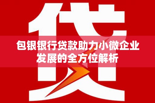 营口包银银行贷款助力小微企业发展的全方位解析