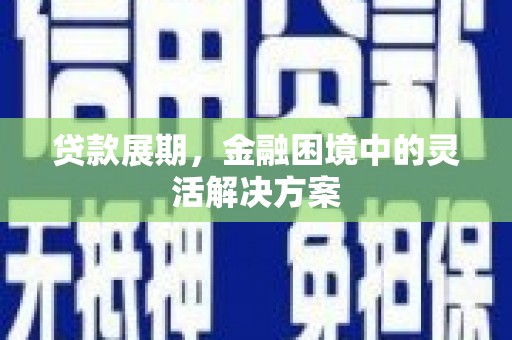 营口贷款展期，金融困境中的灵活解决方案