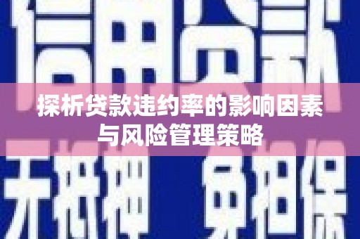 营口探析贷款违约率的影响因素与风险管理策略