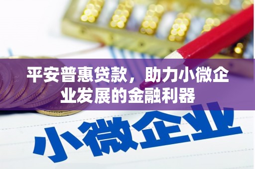 营口平安普惠贷款，助力小微企业发展的金融利器