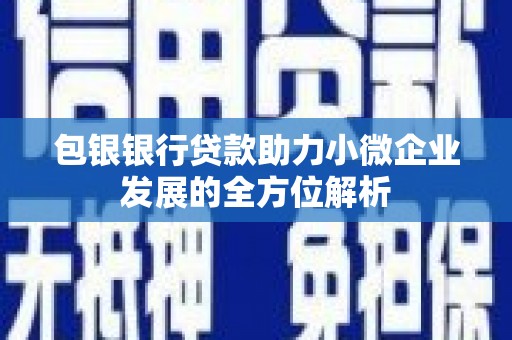 营口包银银行贷款助力小微企业发展的全方位解析