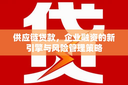 营口供应链贷款，企业融资的新引擎与风险管理策略