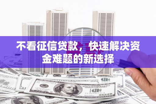 营口不看征信贷款，快速解决资金难题的新选择