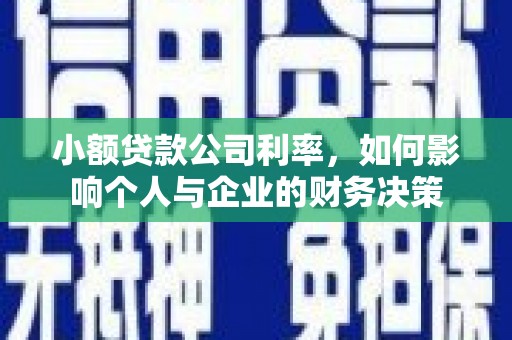 营口小额贷款公司利率，如何影响个人与企业的财务决策