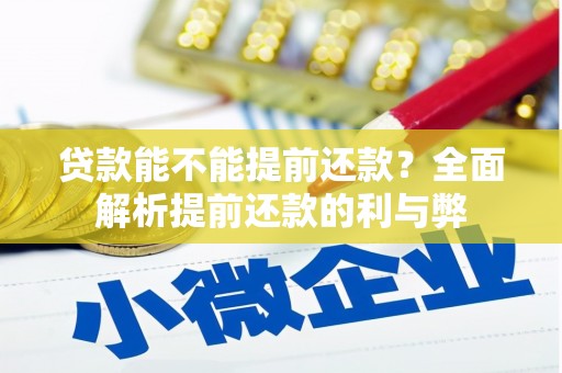 营口贷款能不能提前还款？全面解析提前还款的利与弊