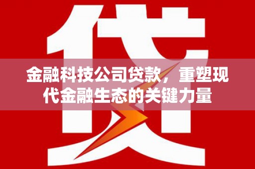 营口金融科技公司贷款，重塑现代金融生态的关键力量
