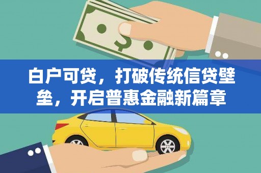 营口白户可贷，打破传统信贷壁垒，开启普惠金融新篇章