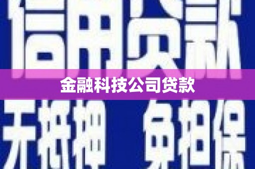 营口金融科技公司贷款