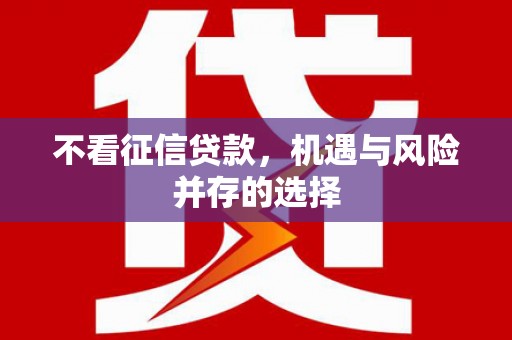 营口不看征信贷款，机遇与风险并存的选择